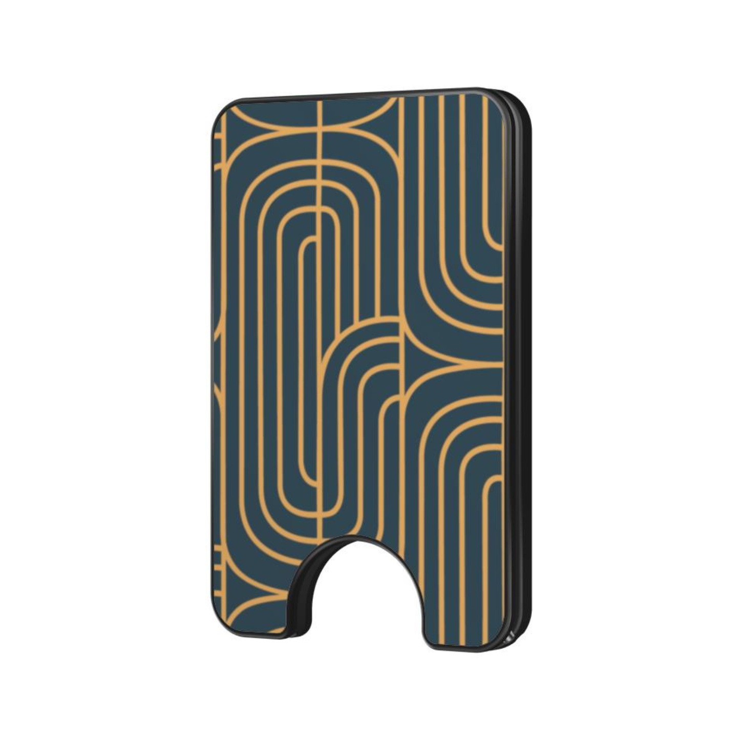 Magnetic Wallet with geometric pattern on a white background