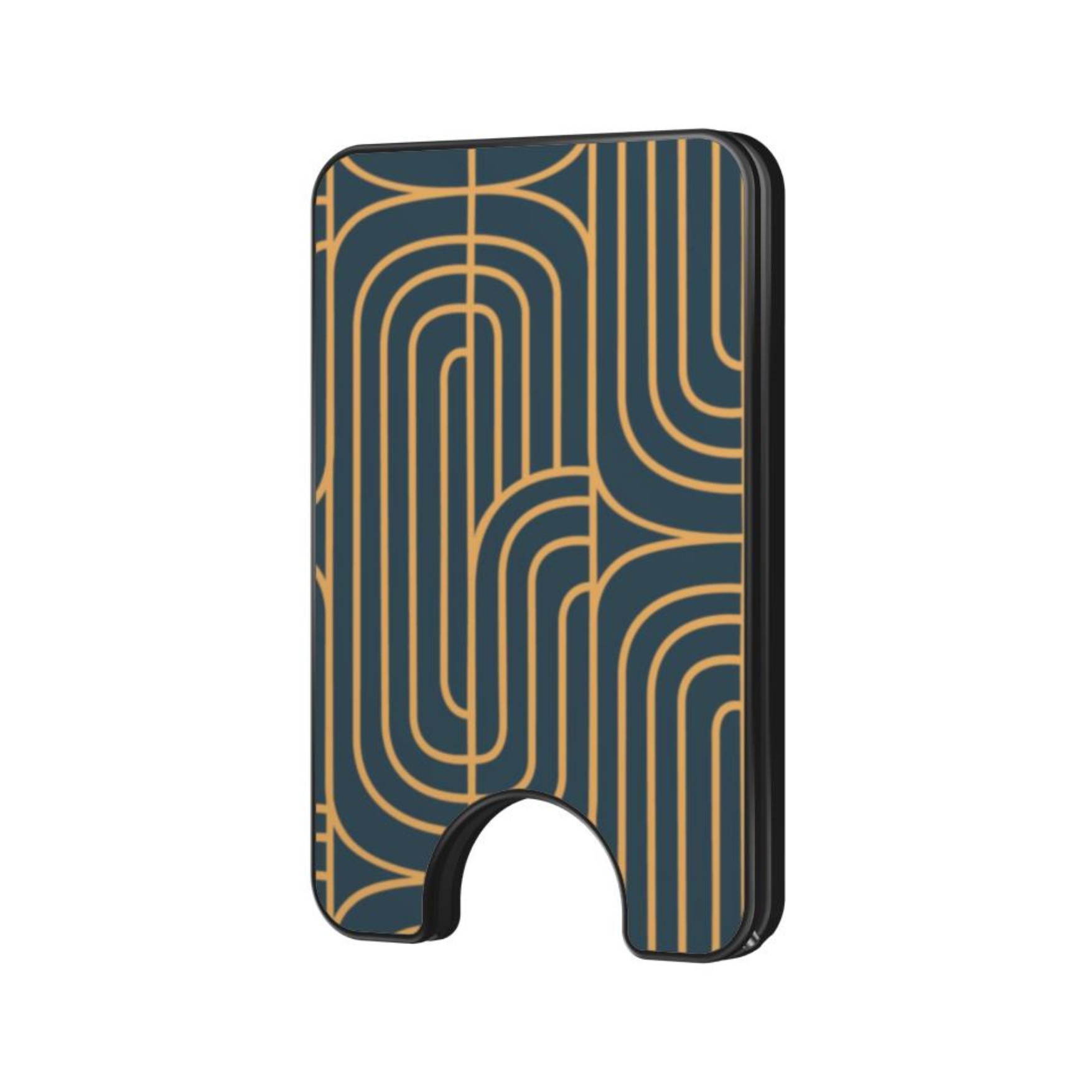 Magnetic Wallet with geometric pattern on a white background