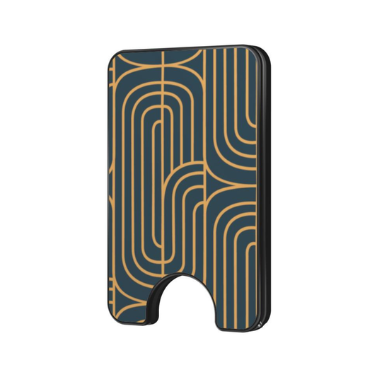 Magnetic Wallet with geometric pattern on a white background