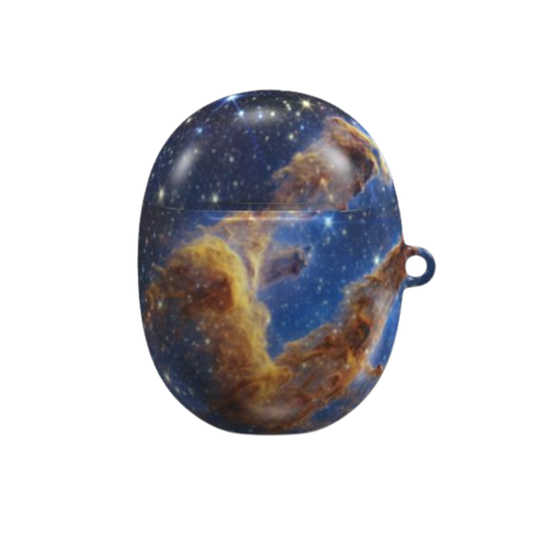 Space-themed case with nebula design on a white background