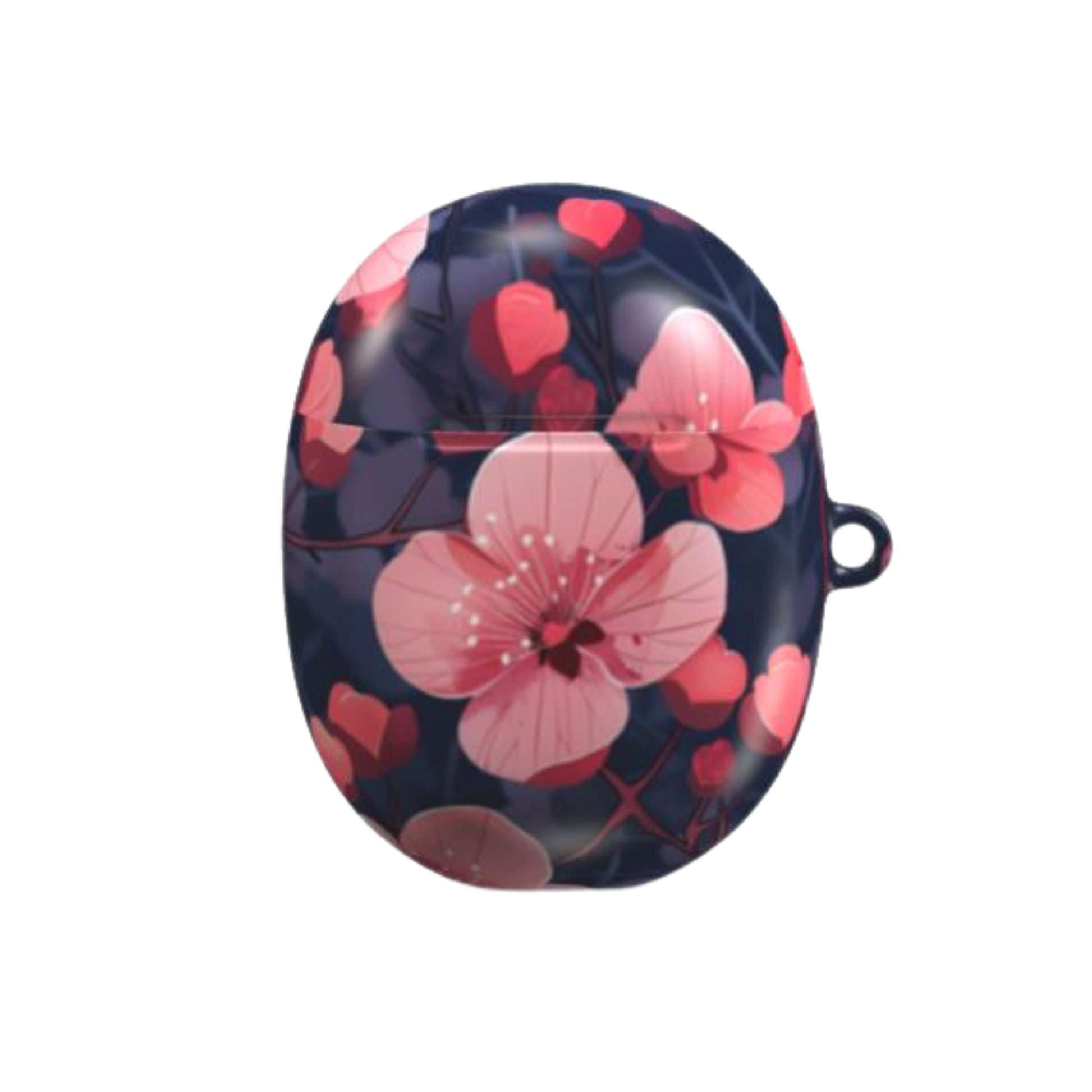Floral design case on a white background