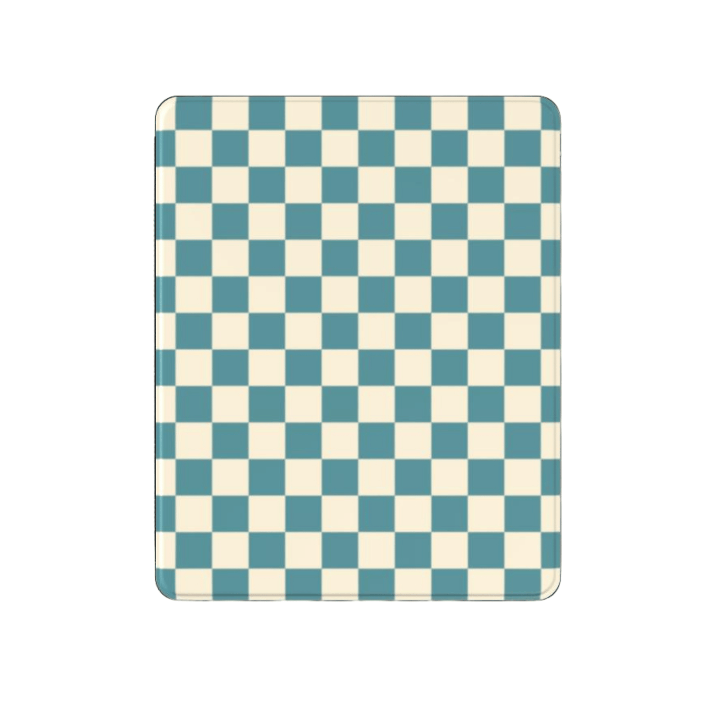 Checkered patterned product on a white background