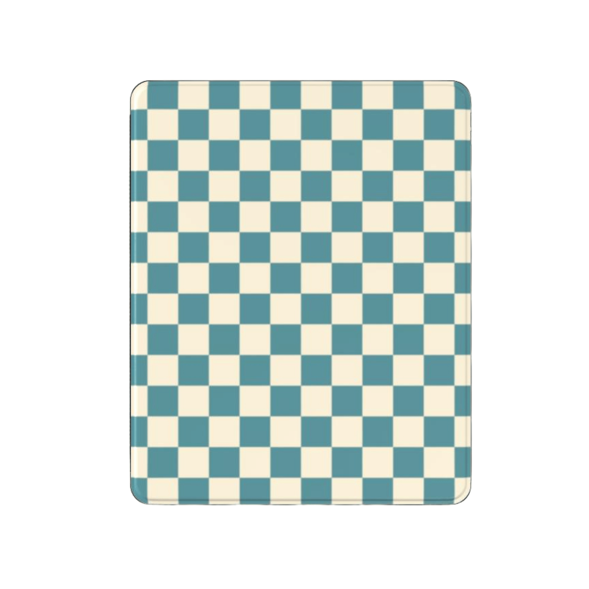 Checkered patterned product on a white background