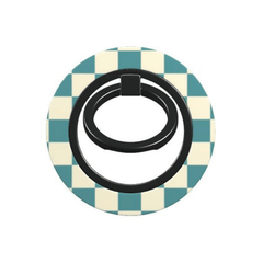 Phone ring holder with checkered pattern on a white background