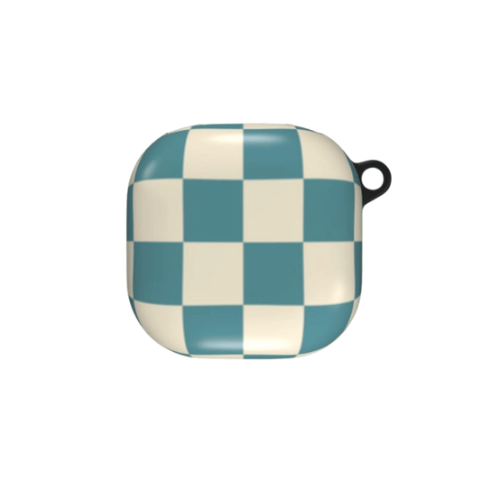 Checkered patterned case on a white background