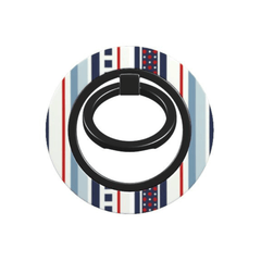Phone ring holder with striped design on a white background
