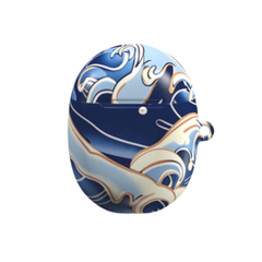 Decorative object with blue and white pattern on a white background | Casenari