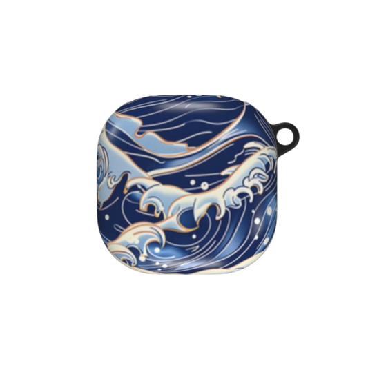 Blue and white wave-patterned case on a white background | Casenari