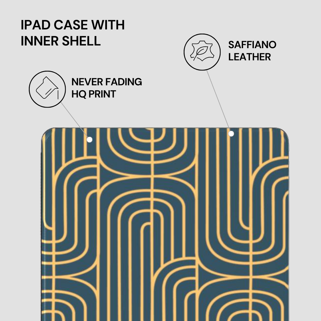 Gold on Teal | Apple iPad Case