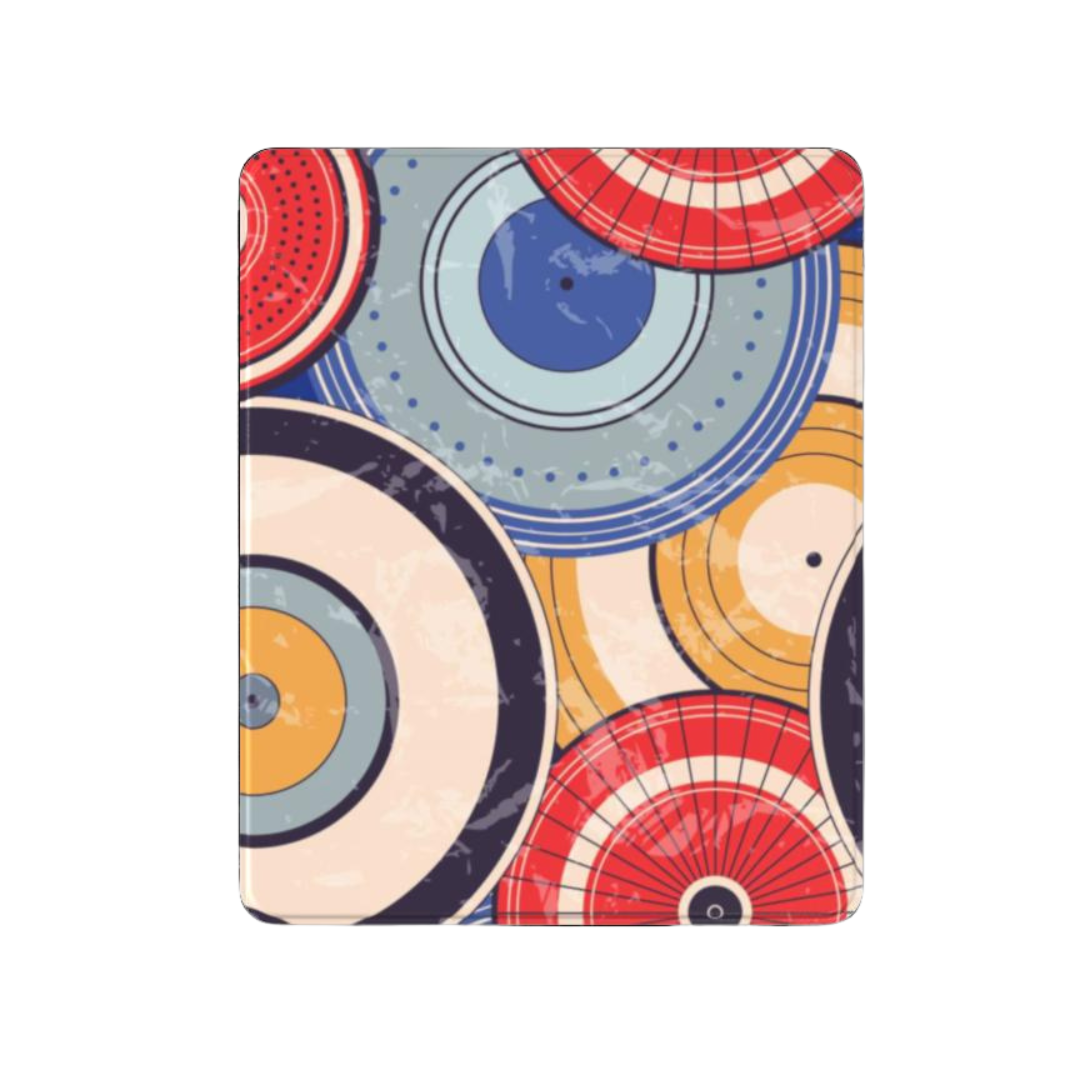 Colorful circular patterned product on a white background