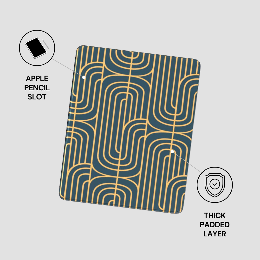 Gold on Teal | Apple iPad Case