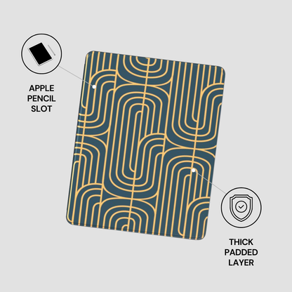 Gold on Teal | Apple iPad Case