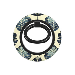 Phone ring holder with leaf pattern on a white background