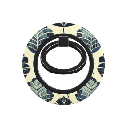 Phone ring holder with leaf pattern on a white background