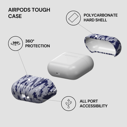AirPods tough case with features highlighted on a white background