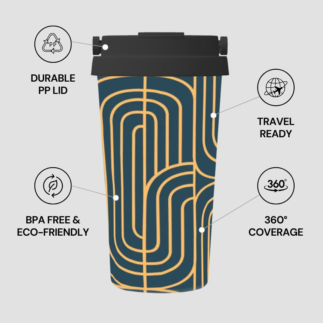Gold on Teal | Insulated Travel Mug