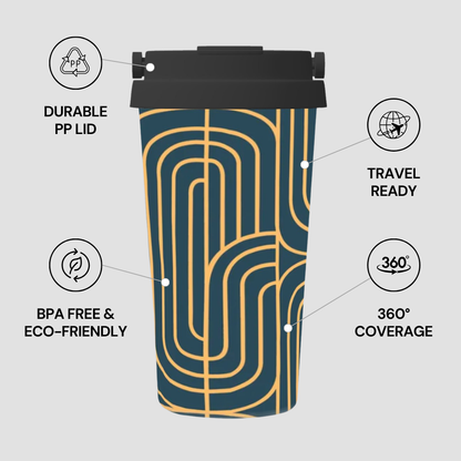 Gold on Teal | Insulated Travel Mug