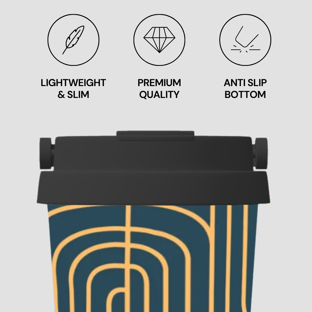 Gold on Teal | Insulated Travel Mug