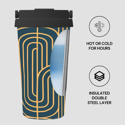 Gold on Teal | Insulated Travel Mug