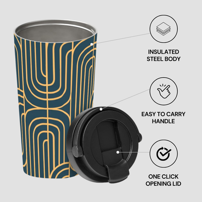 Gold on Teal | Insulated Travel Mug