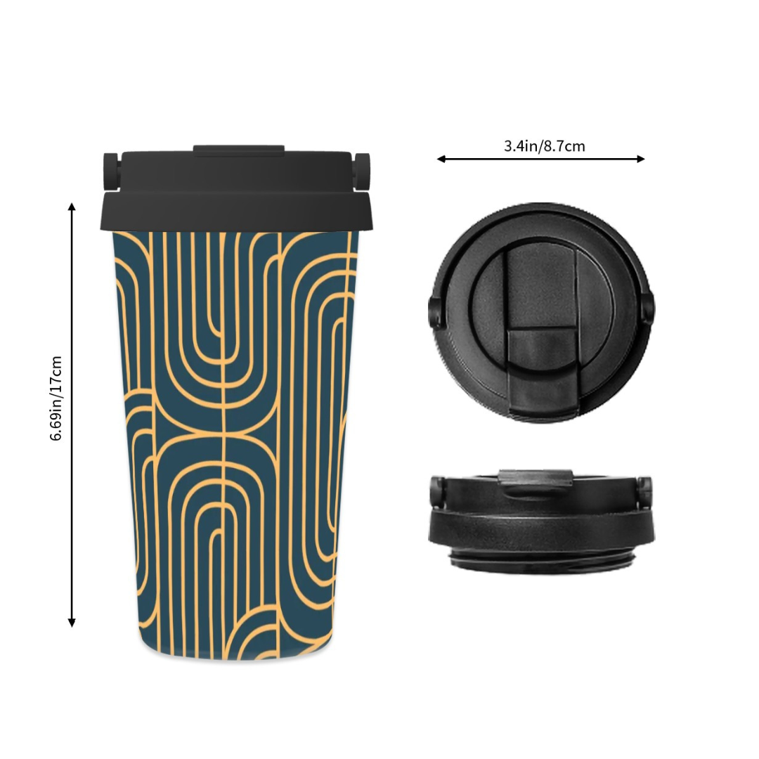 Gold on Teal | Insulated Travel Mug