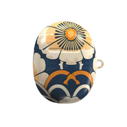 Decorative tea bag holder with floral design on a white background