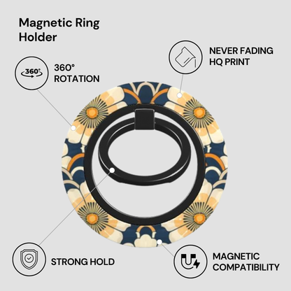 Ivory Bloom | Magnetic Ring Holder