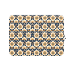 Patterned pouch with floral design on a white background