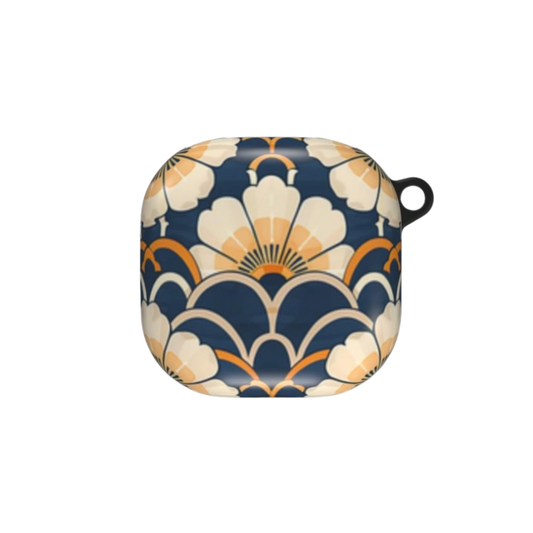 Decorative case with floral pattern on a white background