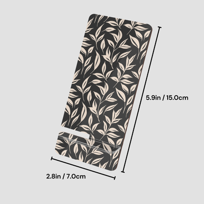 Patterned product with dimensions indicated on a gray background