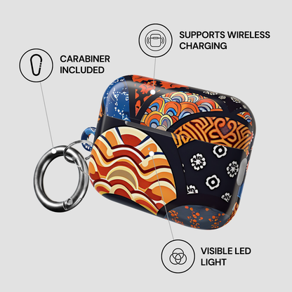 Colorful case with carabiner, wireless charging support, and LED light feature on a gray background | Casenari