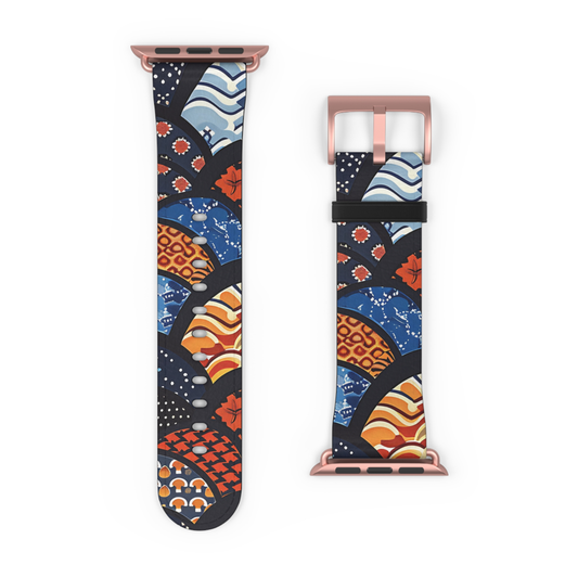 Two watch straps with a colorful pattern on a white background | Casenari