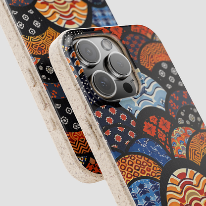 Colorful patterned phone case on a light gray background | Casenari