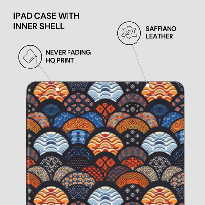 IPAD CASE WITH INNER SHELL featuring saffiano leather, never fading HQ print on a patterned design. | Casenari