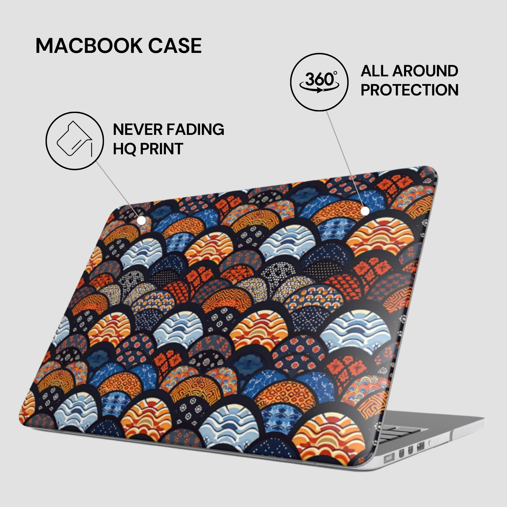 Laptop case with colorful pattern on a white background | Casenari