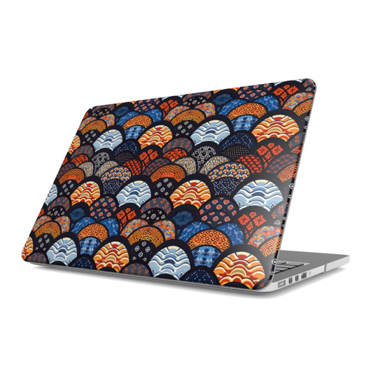 Laptop with a colorful abstract pattern on a white background | Casenari