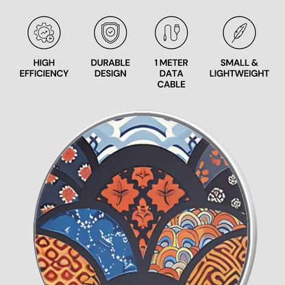 Colorful product with design features labeled on a gray background | Casenari