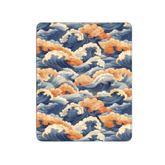 Phone case with wave design on a white background