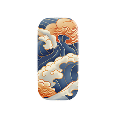 Phone grip with wave design on a white background