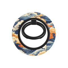 Phone ring holder with wave design on a white background