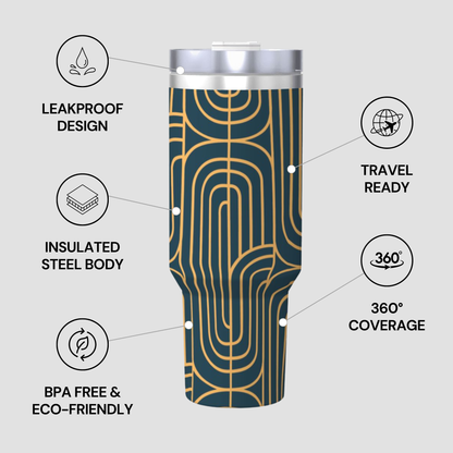 Gold on Teal | Large Tumbler