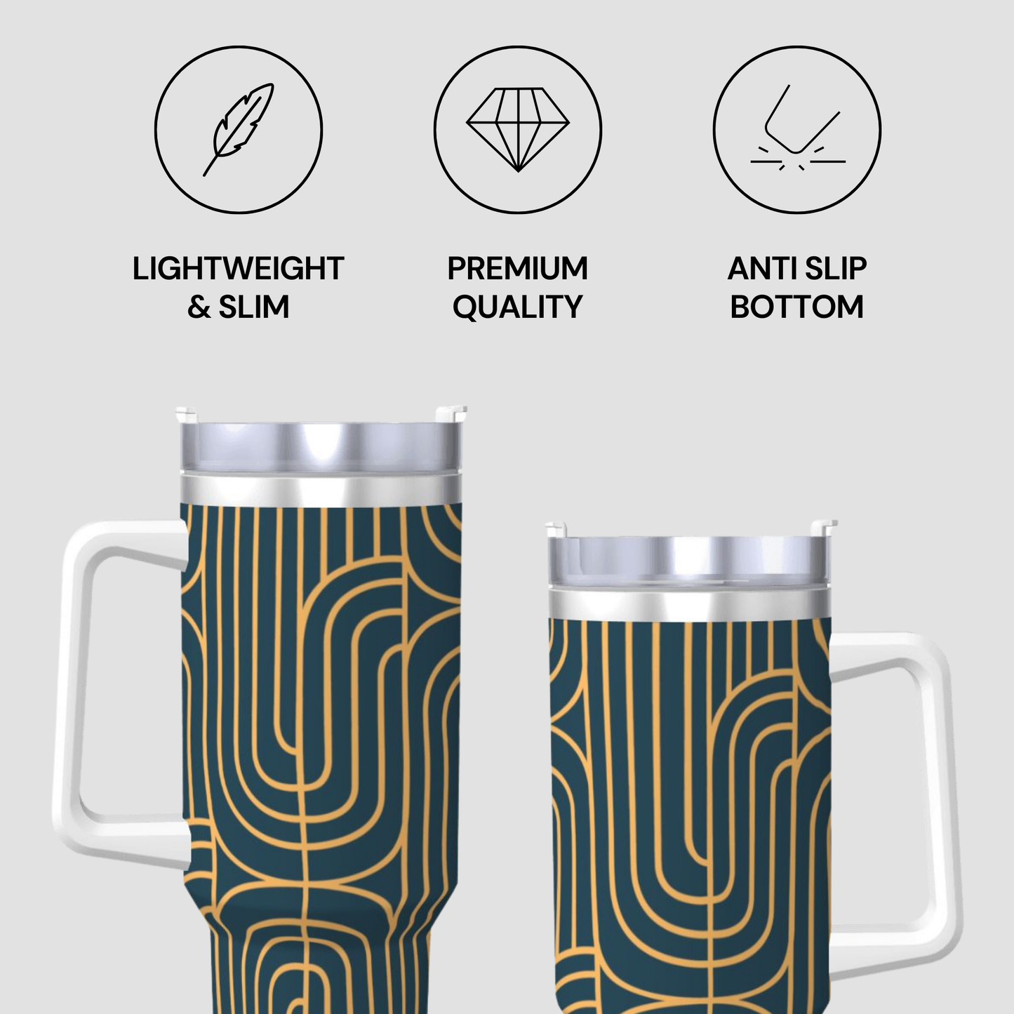 Gold on Teal | Large Tumbler