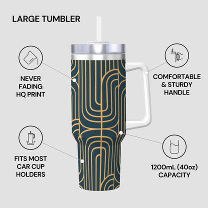 Gold on Teal | Large Tumbler