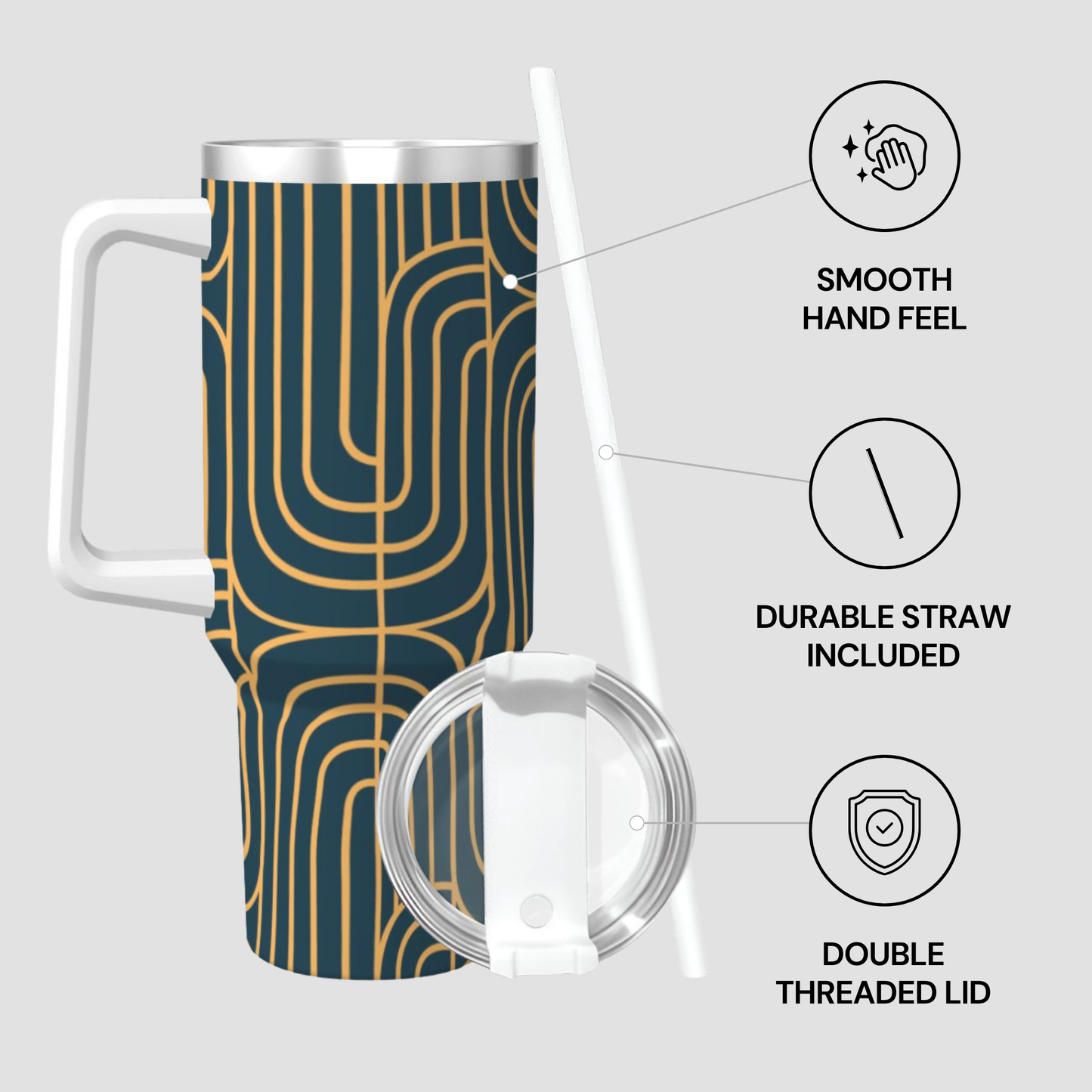 Gold on Teal | Large Tumbler