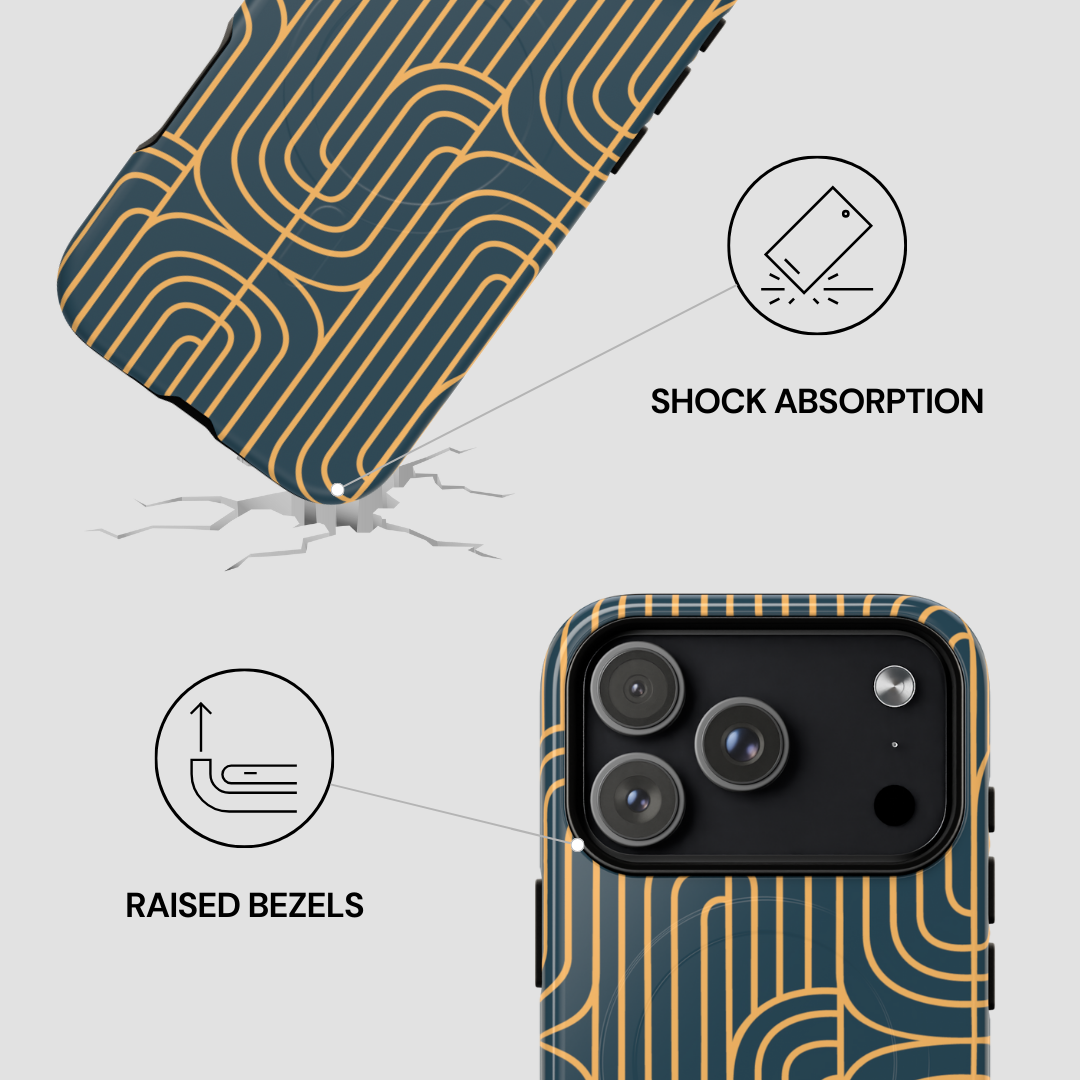 Gold On Teal | MagSafe Tough