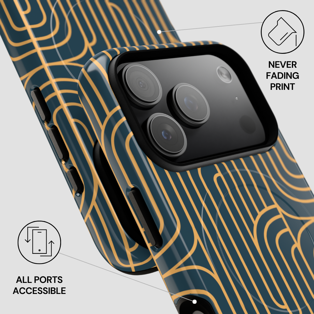 Gold On Teal | MagSafe Tough