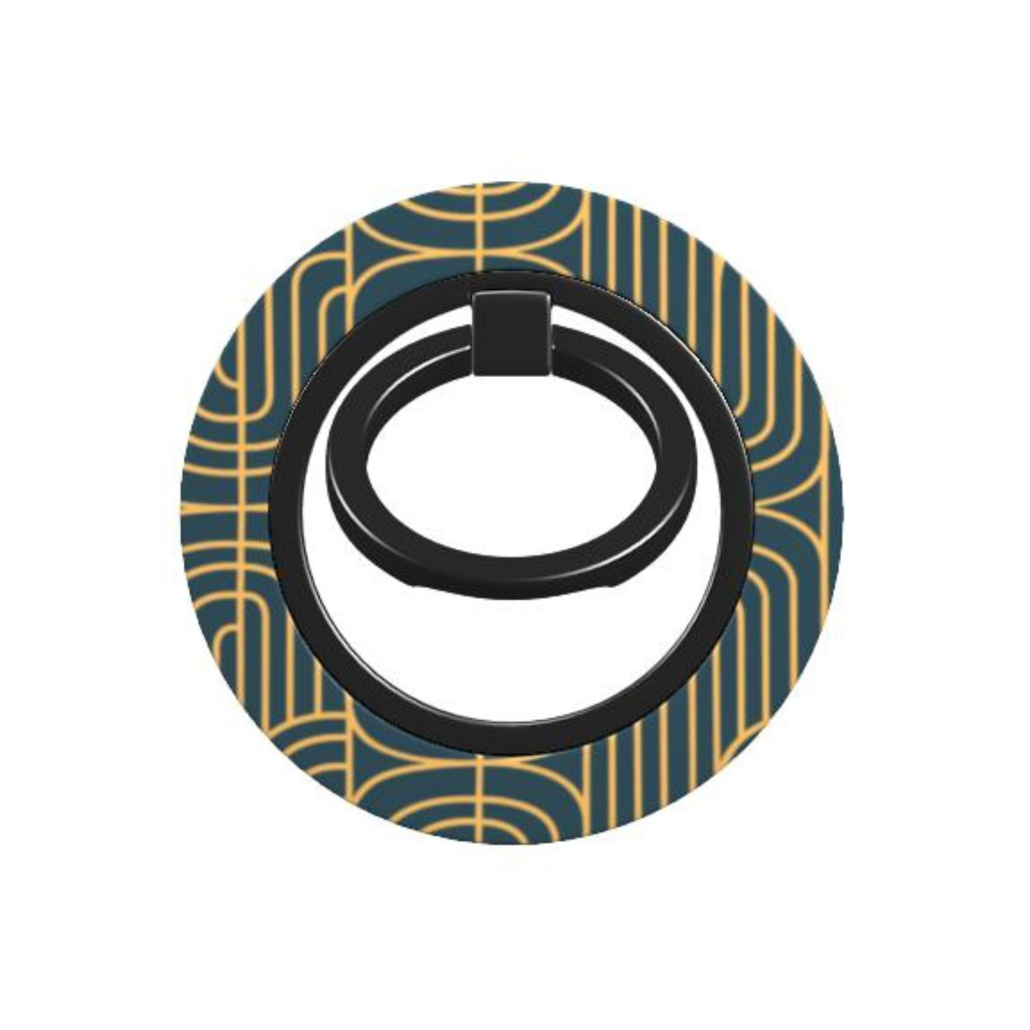 Gold on Teal | Magnetic Ring Holder