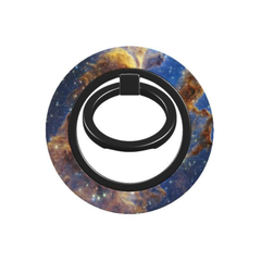 Phone ring holder with galaxy design on a white background