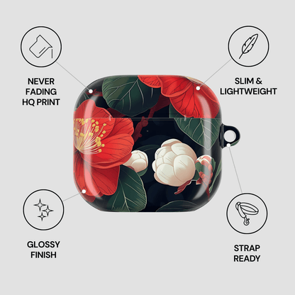 Midnight Camellia | Apple Airpods Case