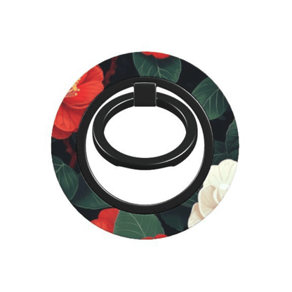 Phone ring holder with floral design on a white background